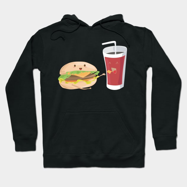 Fastfood Burger and Soda Hoodie by c1337s